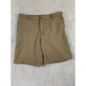 Nike Golf Fit Dry Men's Shorts Size 38 Brown Pockets Chino Flat Front